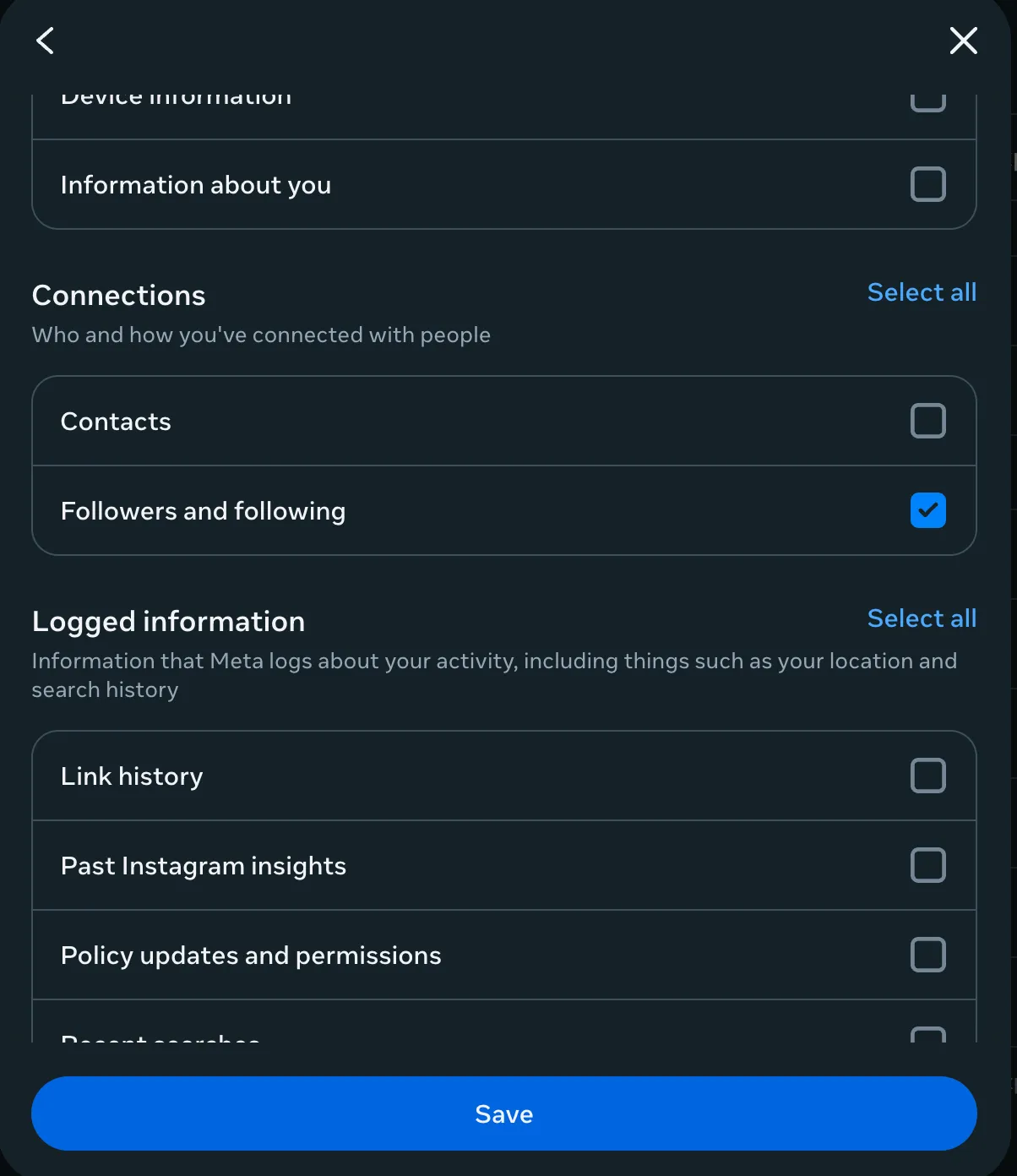 Wählen Sie Follower und Abonnierte in der Instagram-Kontenübersicht