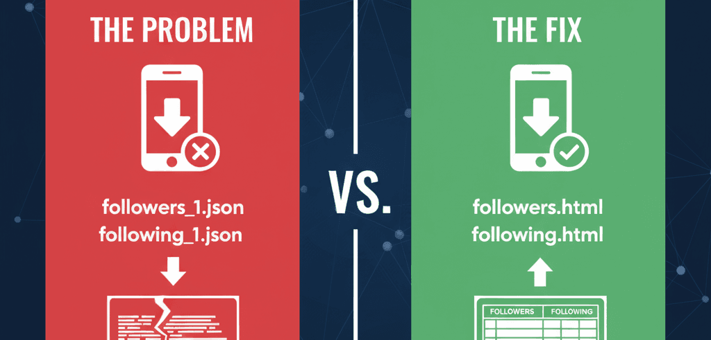 Instagram Export Broken? Why Your ZIP File is Wrong & How to Fix It