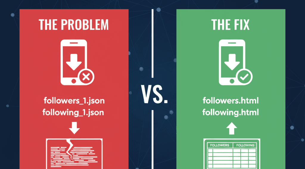 Instagram Export Broken? Why Your ZIP File is Wrong & How to Fix It