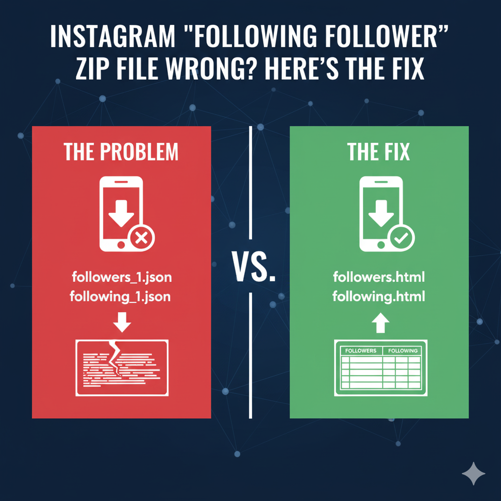 Instagram 'Following Follower' ZIP File Wrong? Here’s the Fix